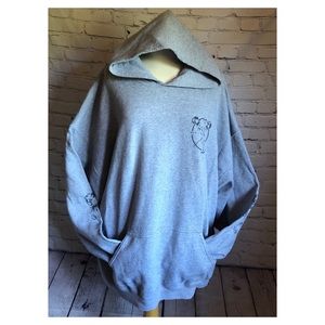 FOB Mania Roses Ultra Kind of Love Grey Pullover Hoodie